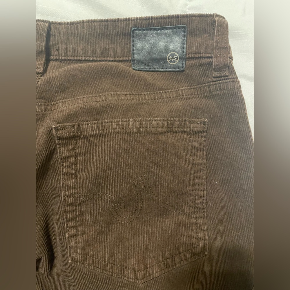 Ag Adriano Goldschmied Brown Boot Cut Flared Corduroy - Picture 7 of 9